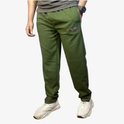 Men's Olive Green Premium Track Pants | Sports & Casual Wear